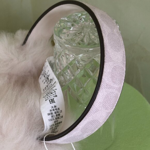 COACH SHEARLING  EARMUFFS:NWT  OFF WHITE  CCL09 main image 9